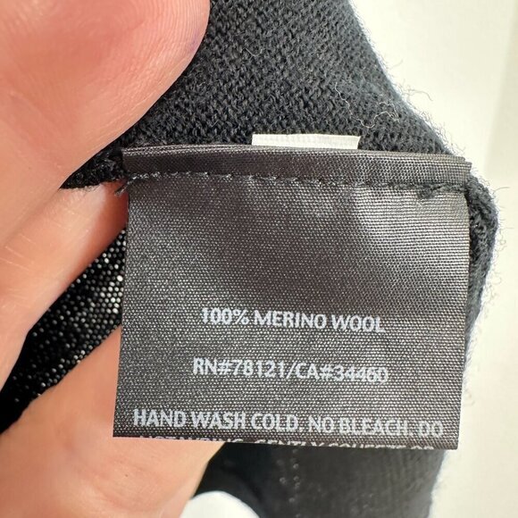 Eileen Fisher‎ Black Feathered Sequined Knit Tank 100% Merino Wool Women's Small - Picture 3 of 5